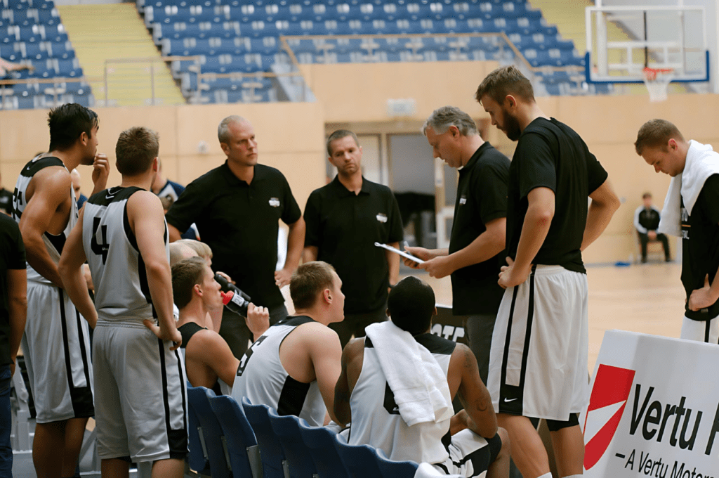 A Coach Talking to His Players.