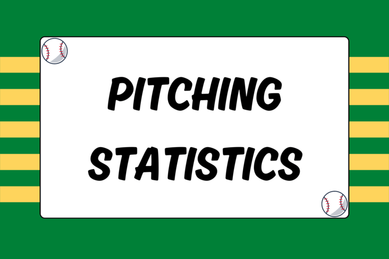 Baseball Pitching Statistics Explained