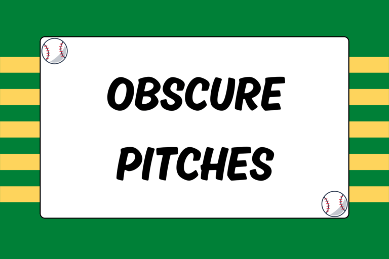 Rare & Obscure Baseball Pitches