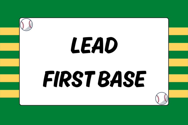 How to Take a Lead at First Base